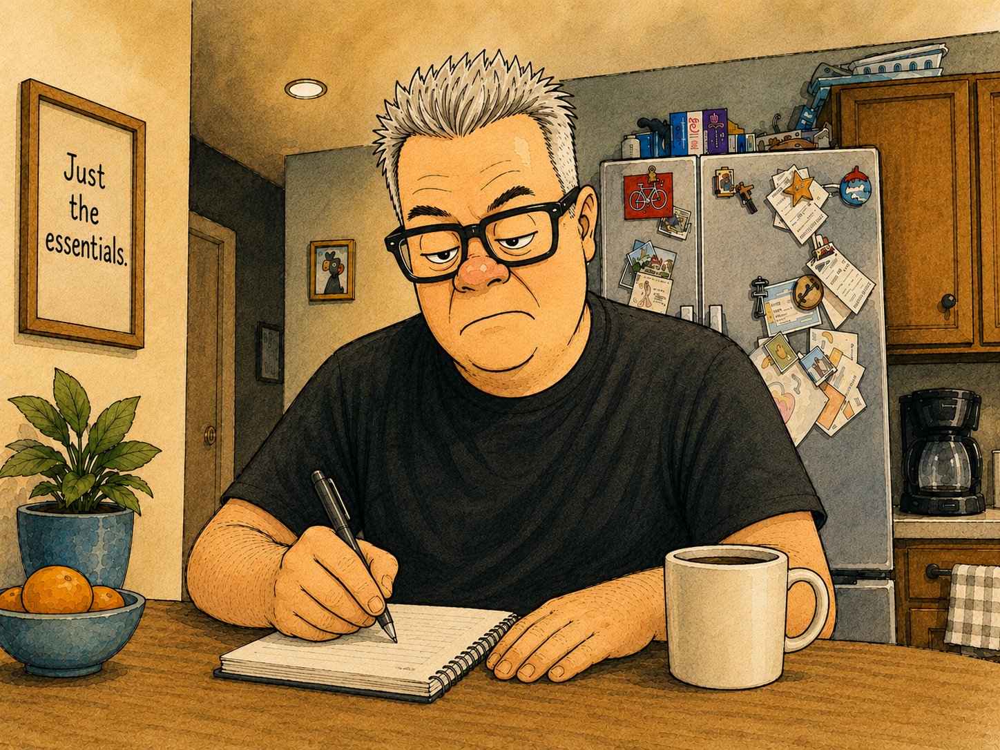 Gus writing the essentials