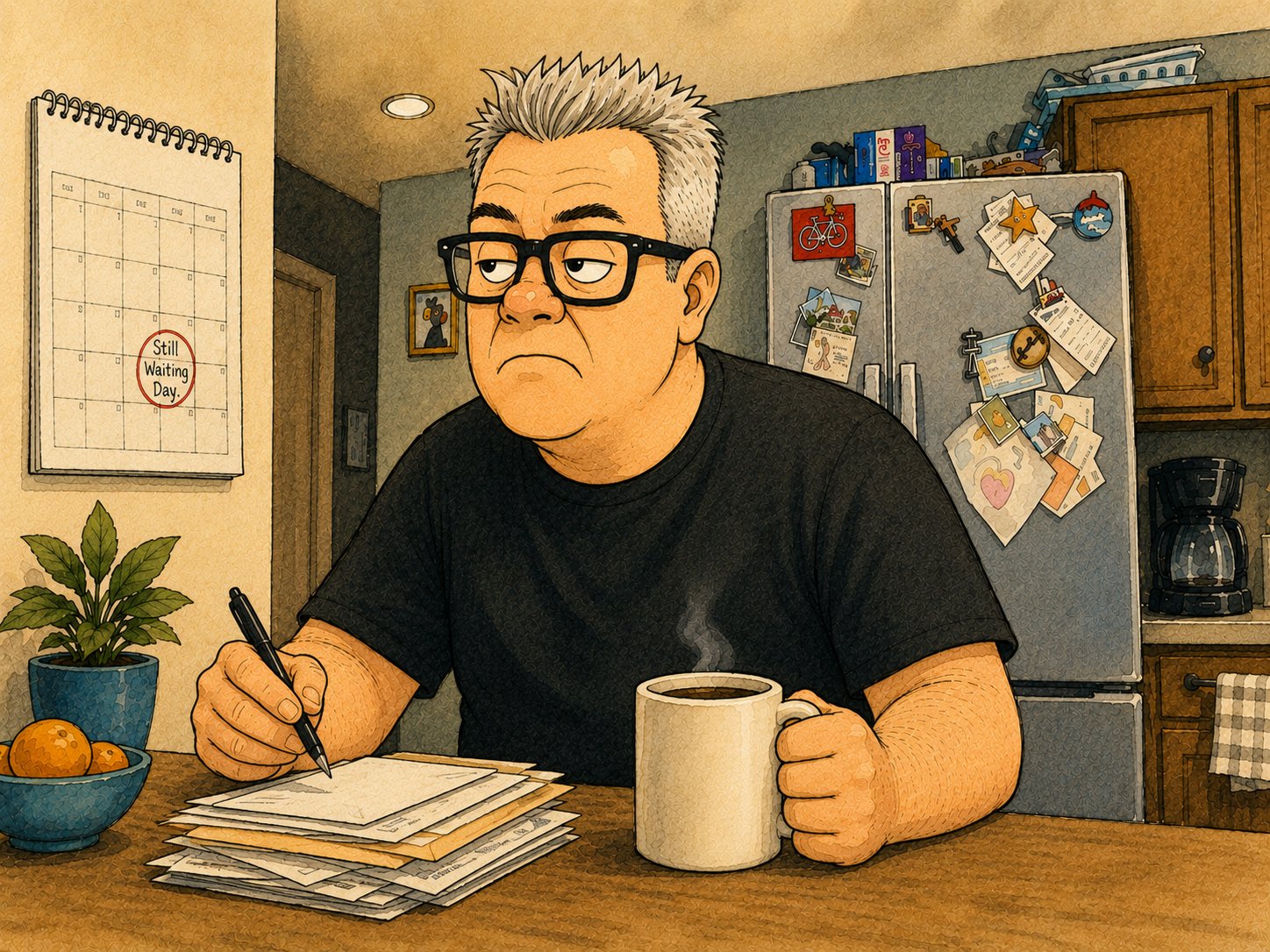Gus and the bill calendar