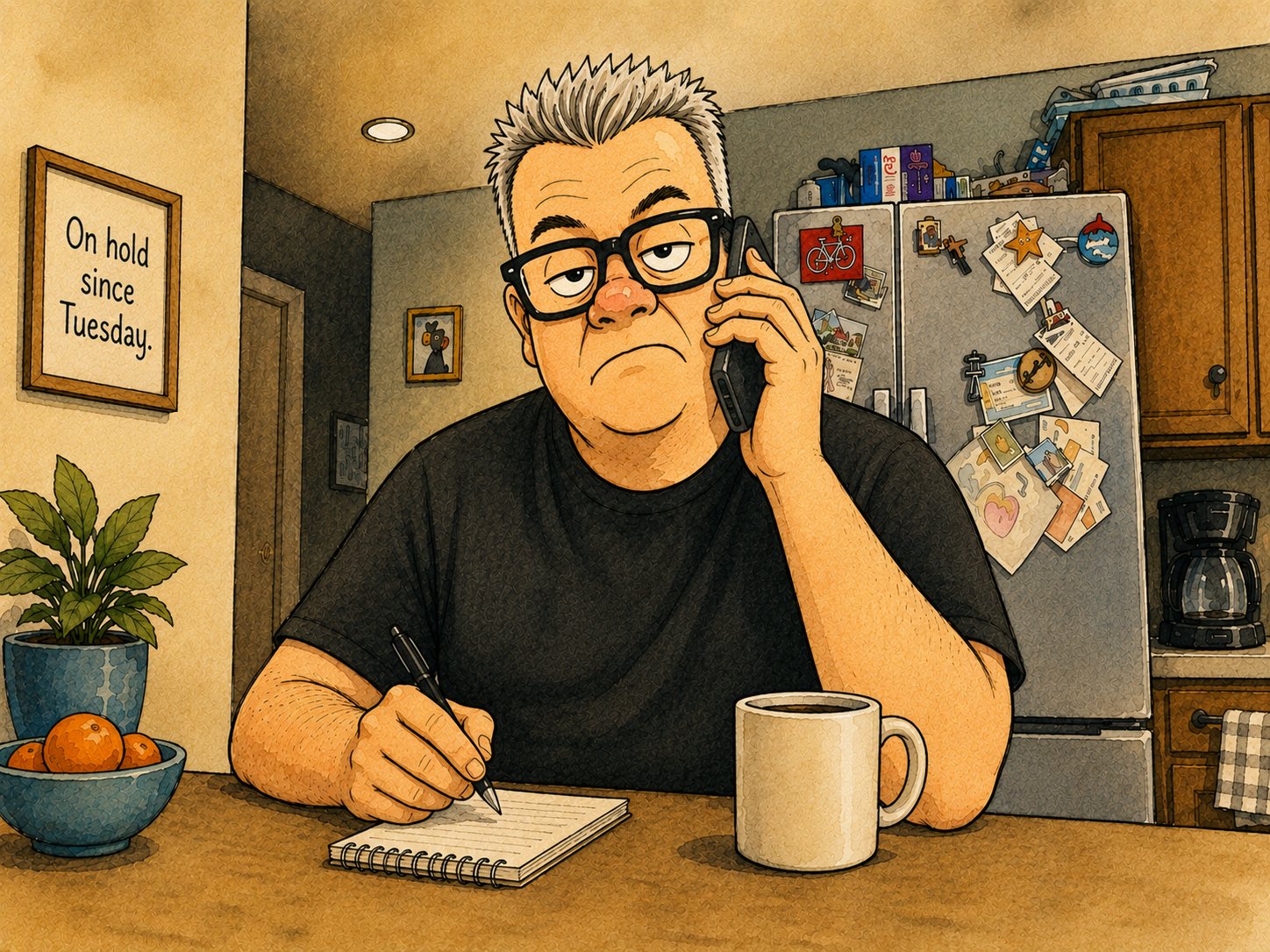 Gus on hold